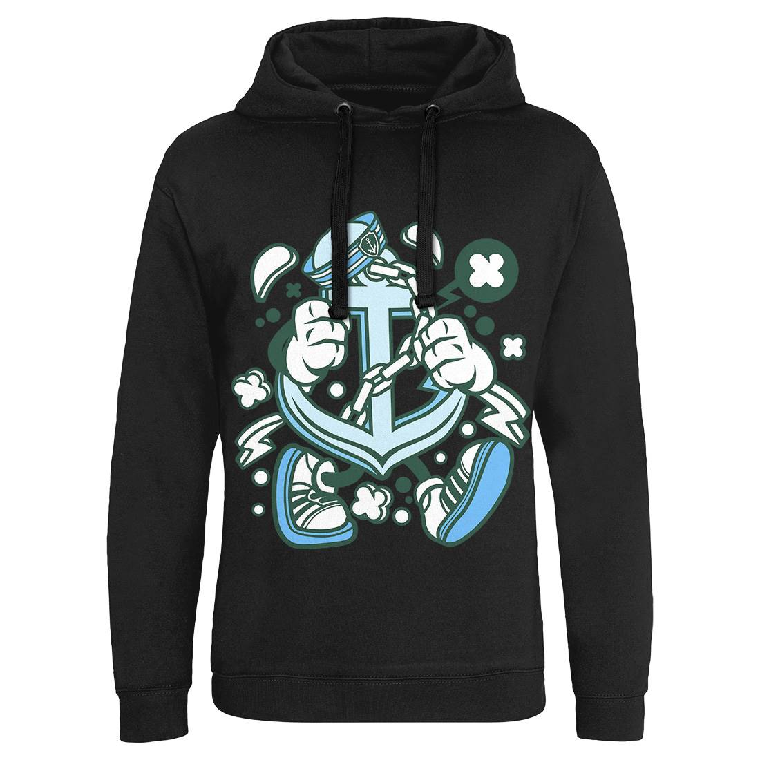 Anchor Mens Hoodie Without Pocket Navy C003