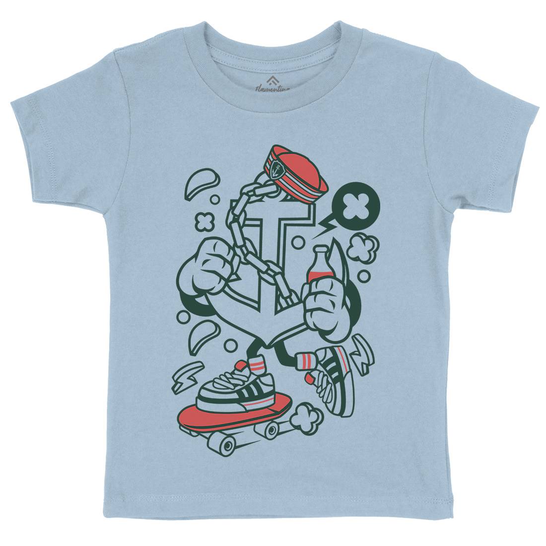 Anchor Skateboard Kids Crew Neck T-Shirt Skate C004