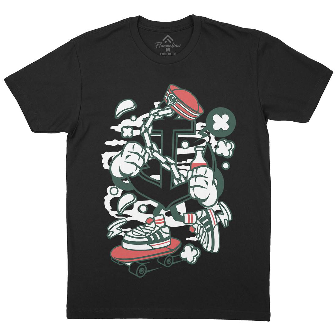 Anchor Skateboard Mens Crew Neck T-Shirt Skate C004