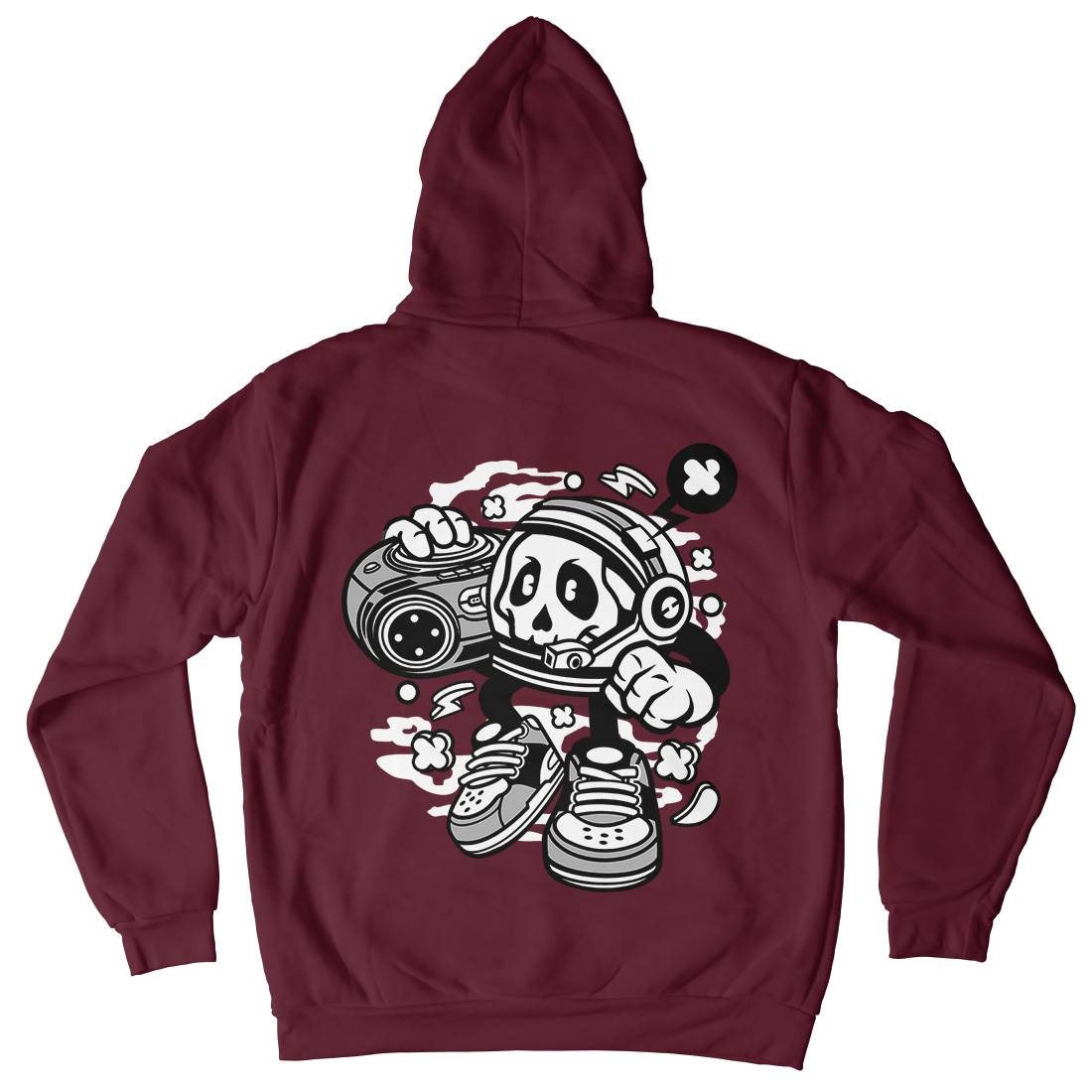 Astronaut Boombox Mens Hoodie With Pocket Space C005
