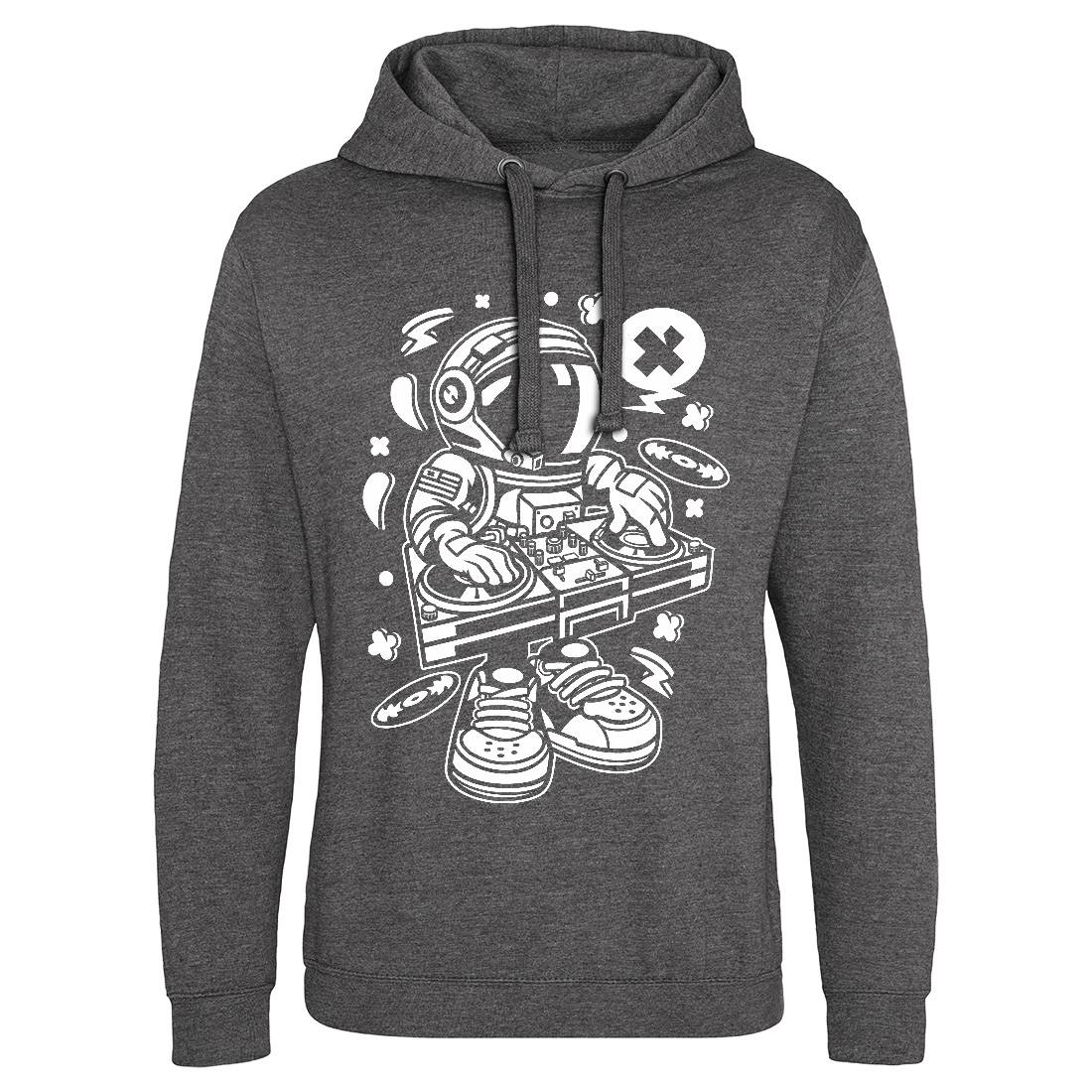 Astronaut Disk Jockey Mens Hoodie Without Pocket Space C006