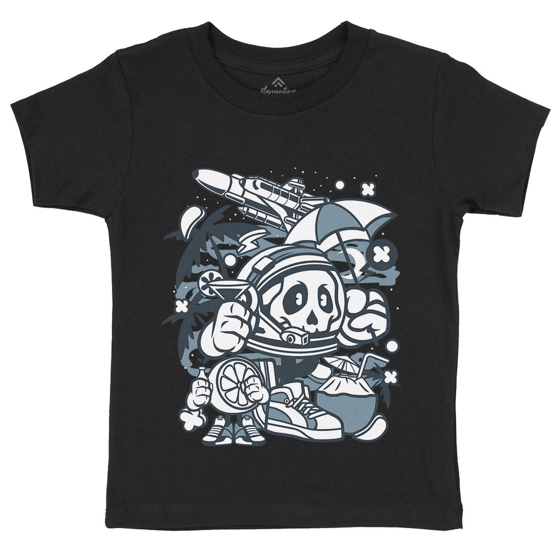 Astronaut Holiday Kids Crew Neck T-Shirt Space C009