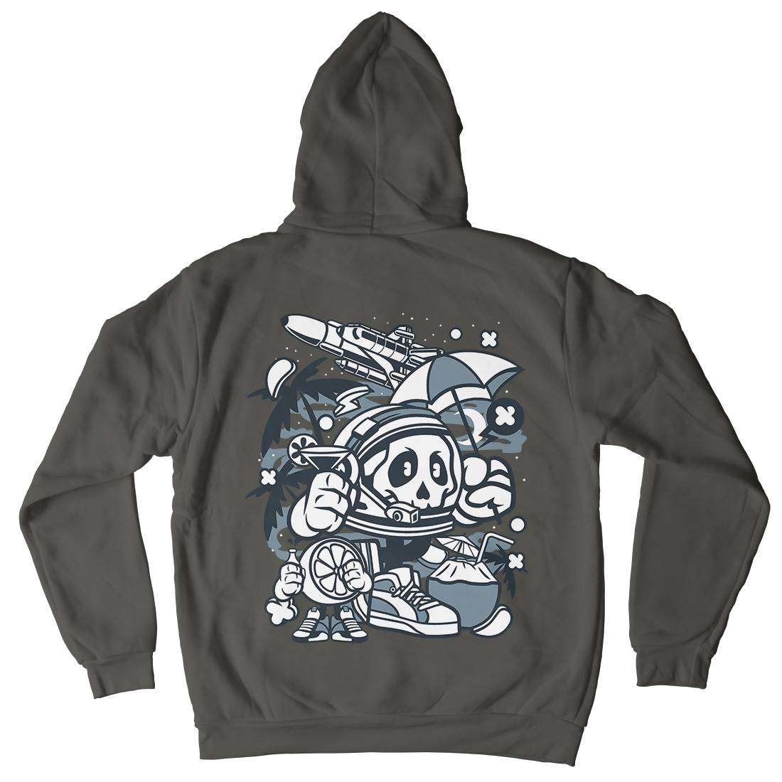 Astronaut Holiday Mens Hoodie With Pocket Space C009