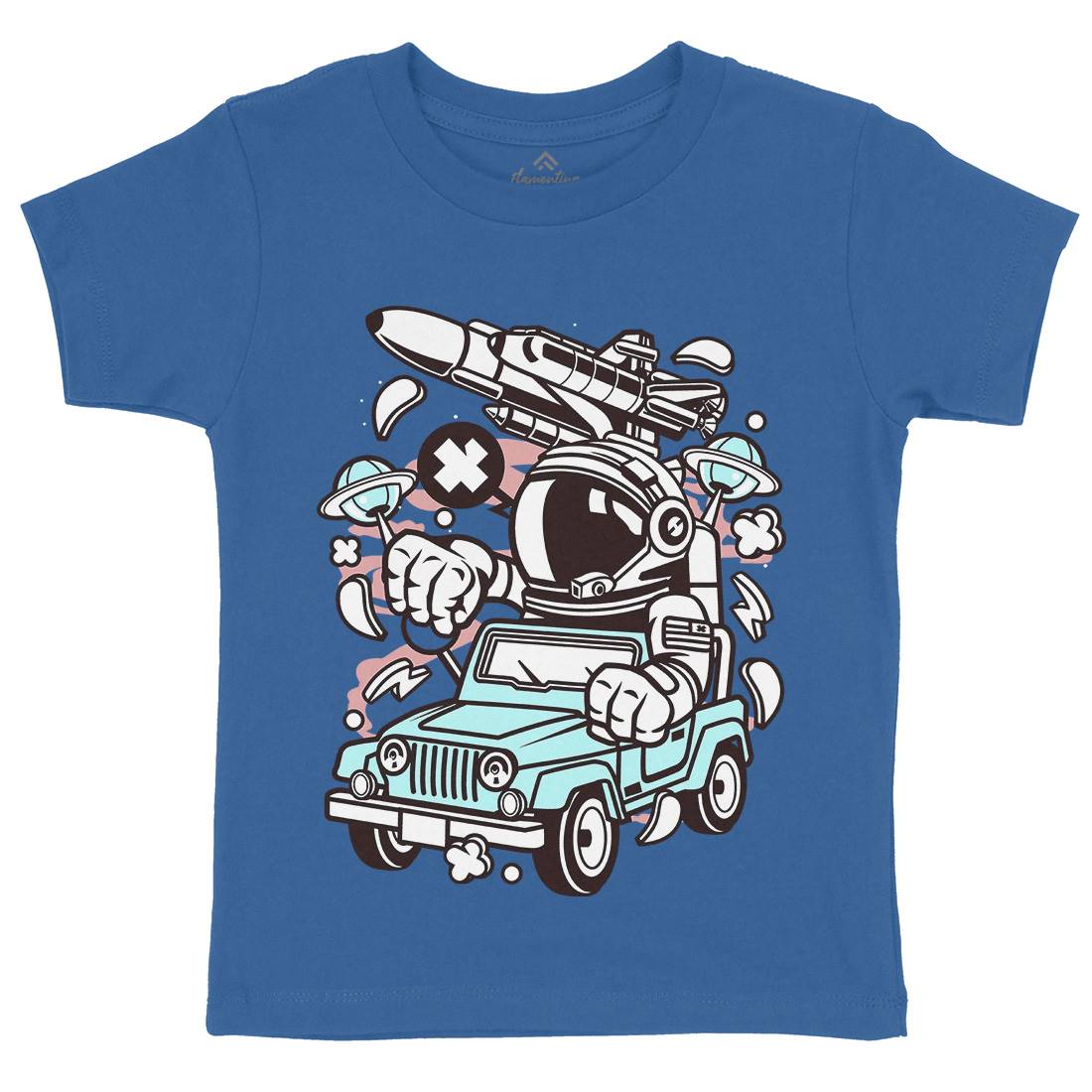 Astronaut Driver Kids Crew Neck T-Shirt Space C010