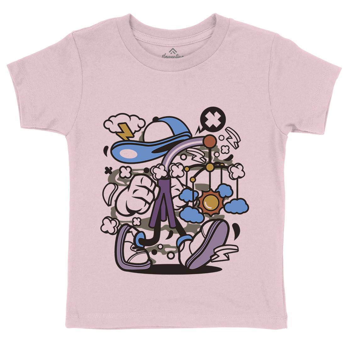 Baby Toy Kids Organic Crew Neck T-Shirt Retro C012