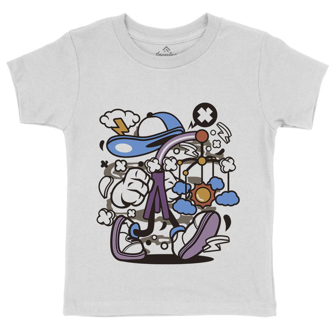Baby Toy Kids Organic Crew Neck T-Shirt Retro C012