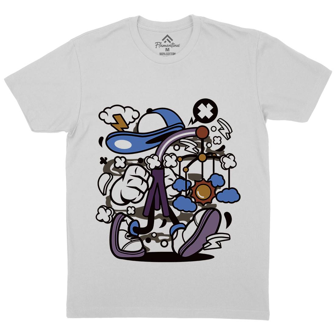 Baby Toy Mens Crew Neck T-Shirt Retro C012