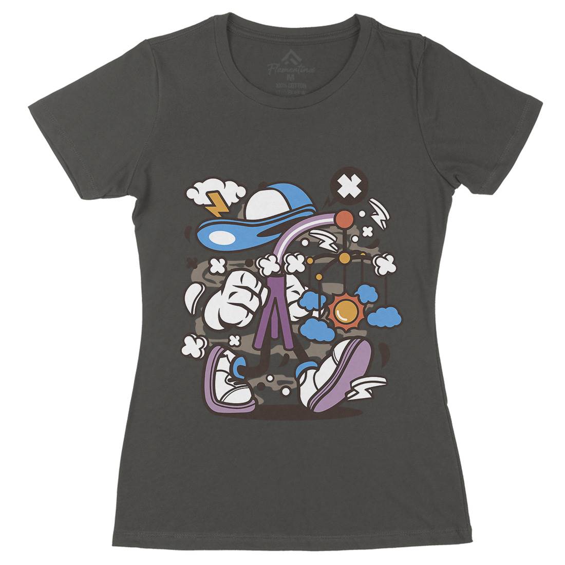 Baby Toy Womens Organic Crew Neck T-Shirt Retro C012