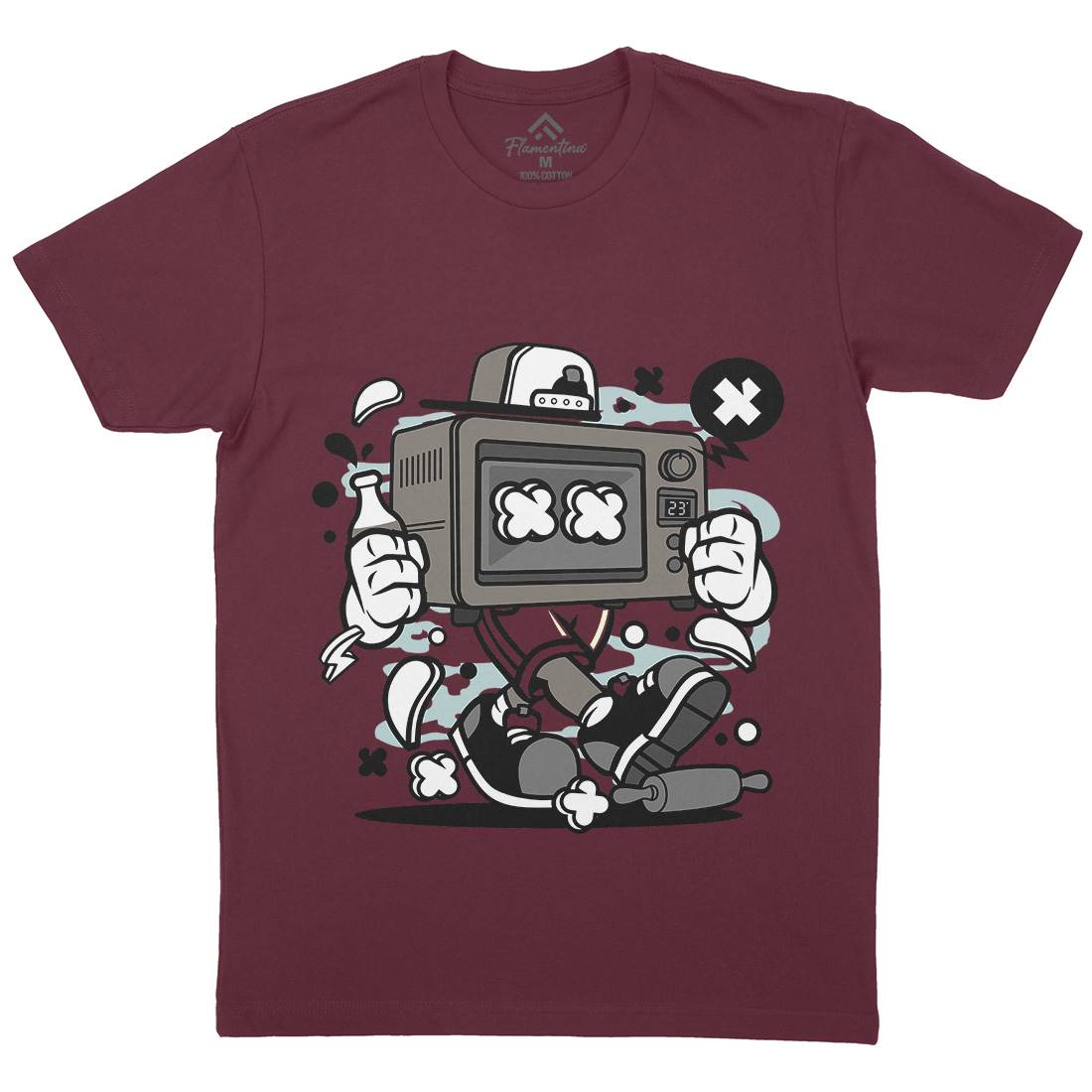 Baking Oven Mens Crew Neck T-Shirt Retro C013