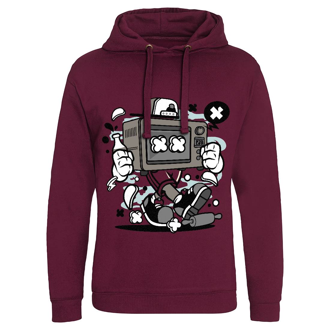 Baking Oven Mens Hoodie Without Pocket Retro C013