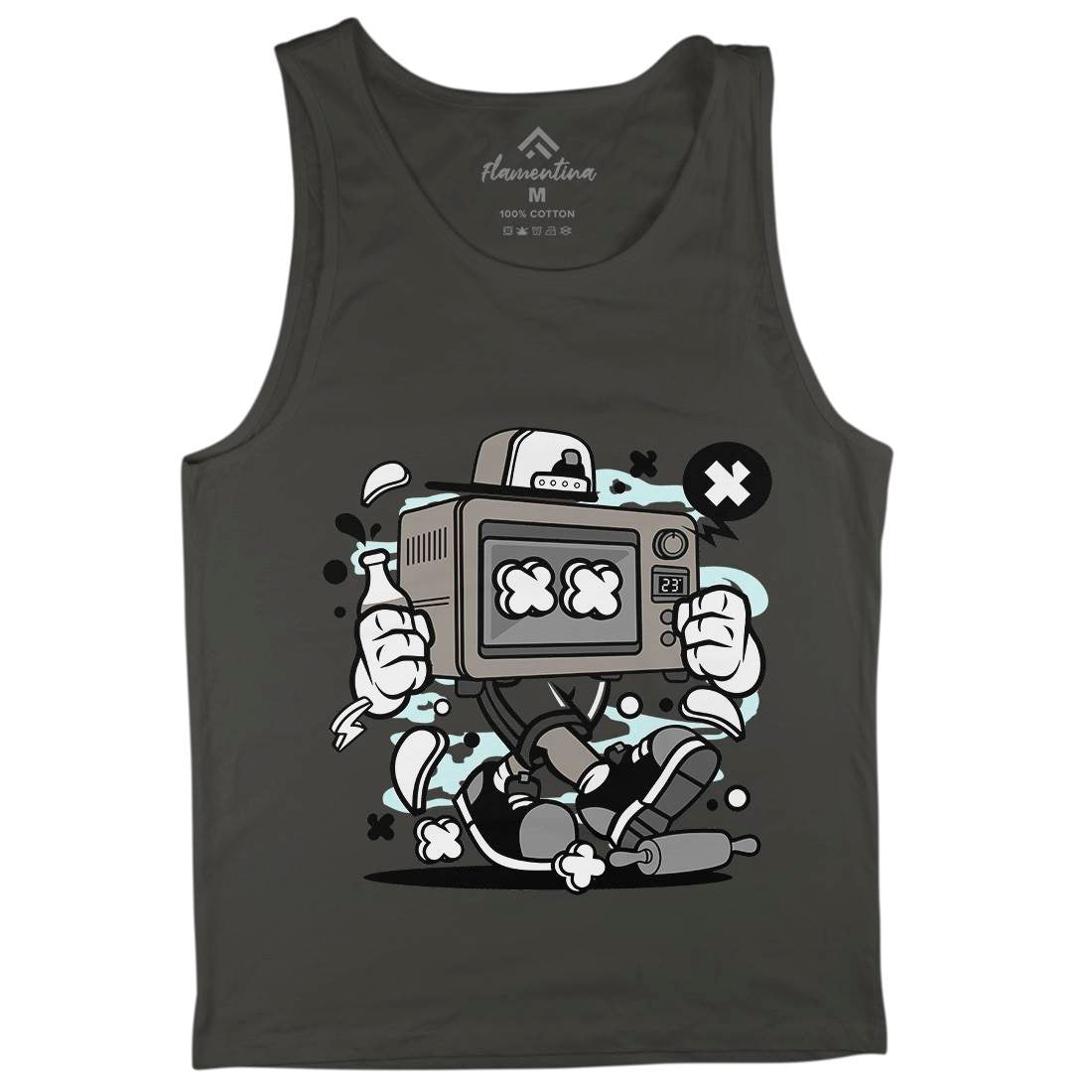 Baking Oven Mens Tank Top Vest Retro C013