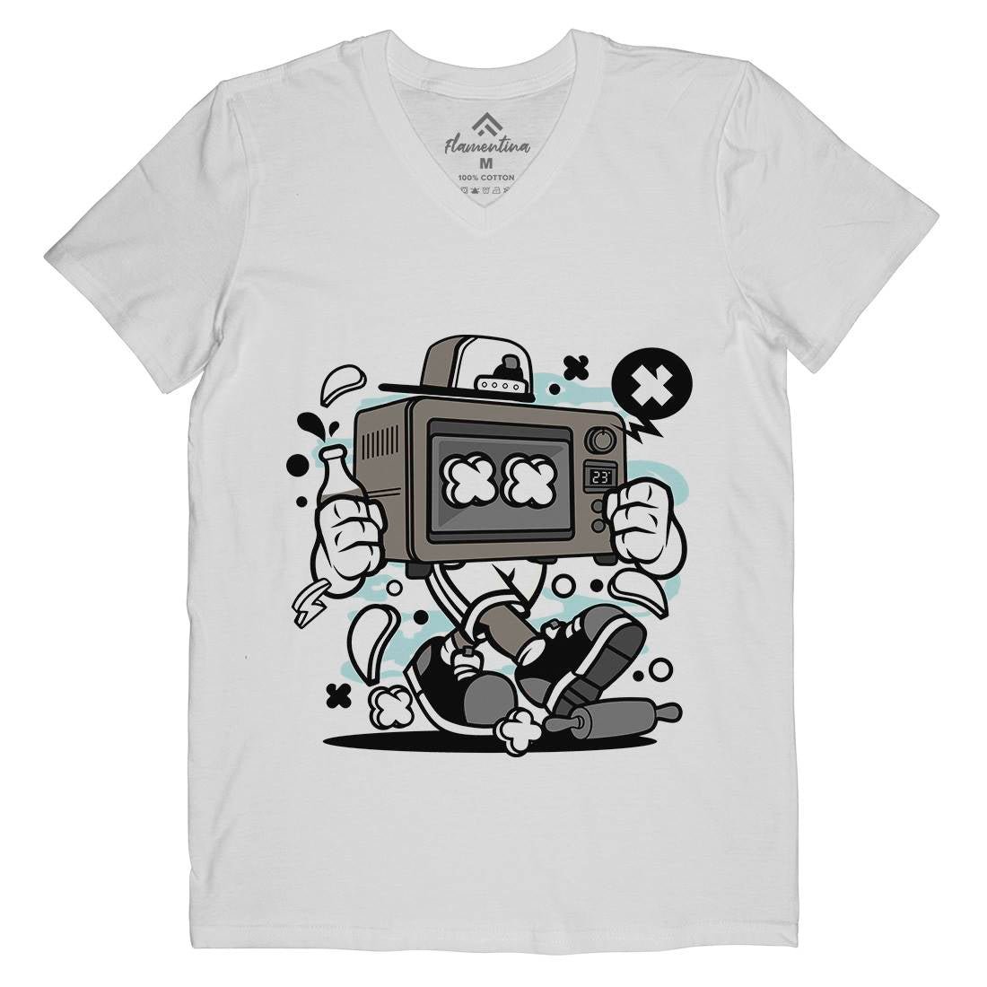 Baking Oven Mens V-Neck T-Shirt Retro C013