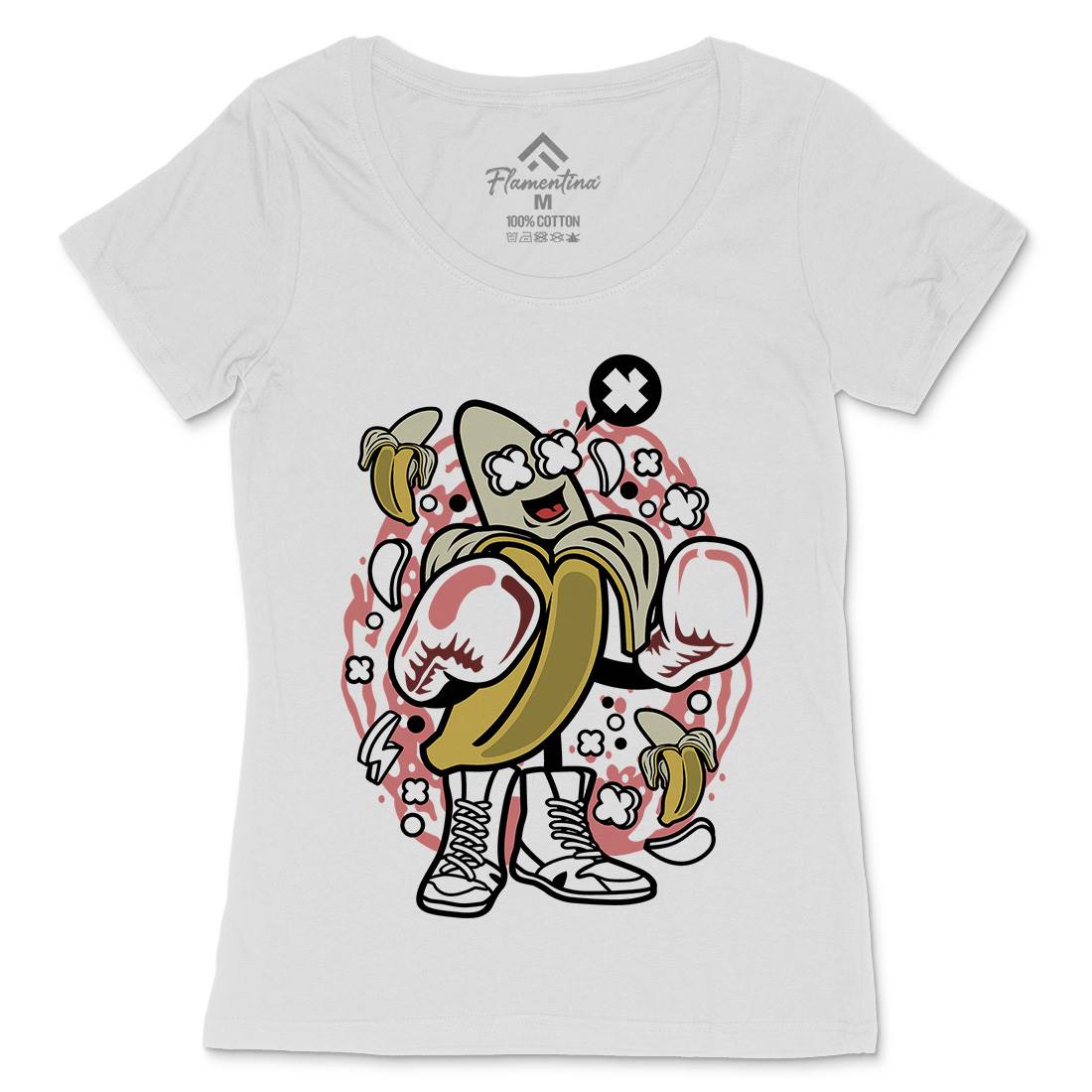 Banana Boxer Womens Scoop Neck T-Shirt Sport C014