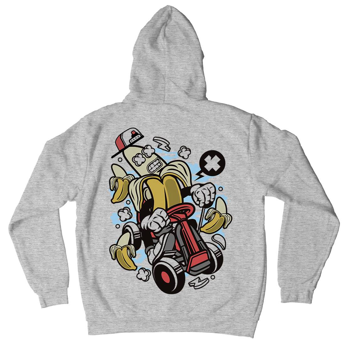 Banana Go-Kart Rider Kids Crew Neck Hoodie Sport C015