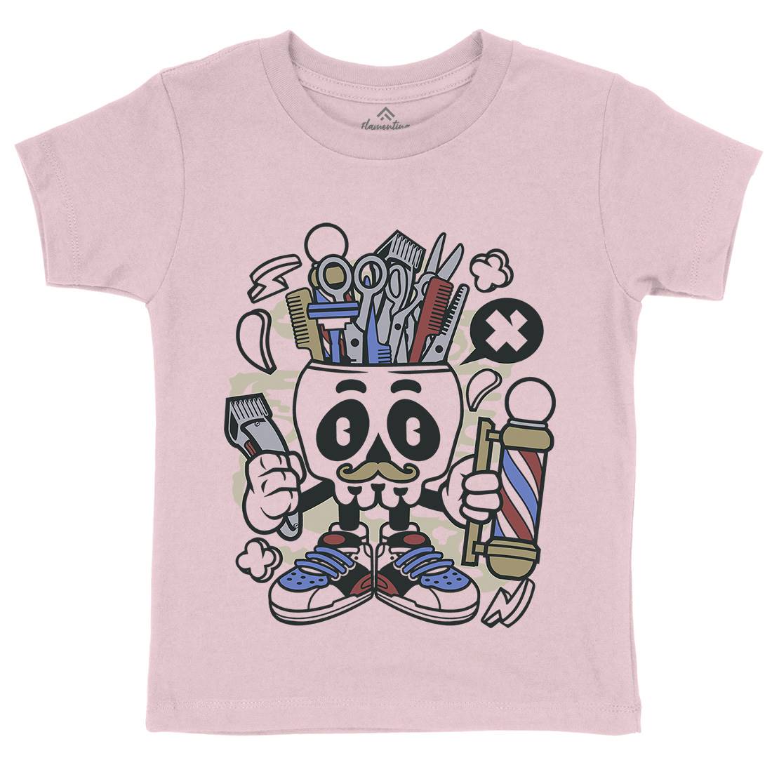 Skull Kids Organic Crew Neck T-Shirt Barber C018