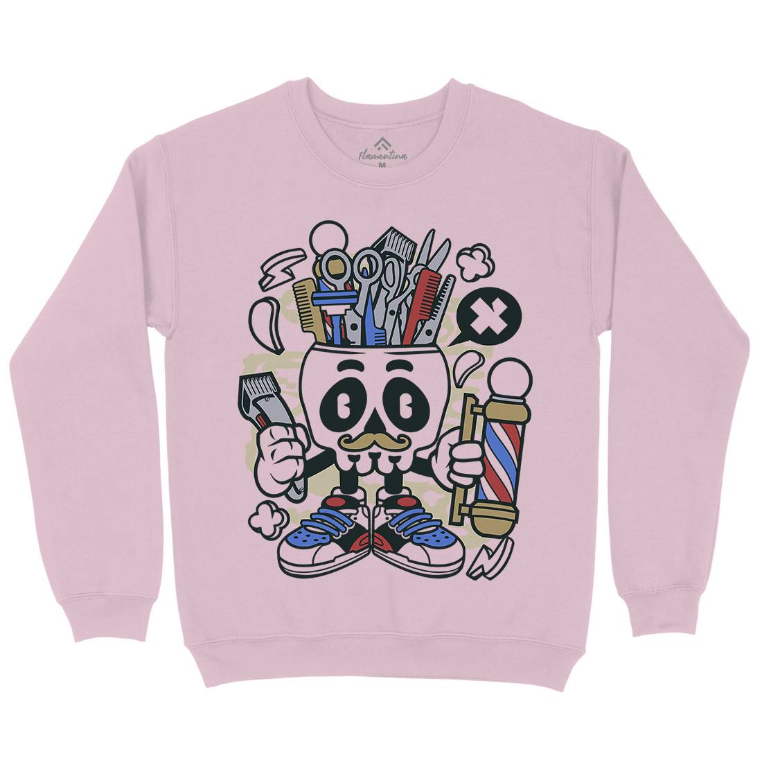 Skull Kids Crew Neck Sweatshirt Barber C018