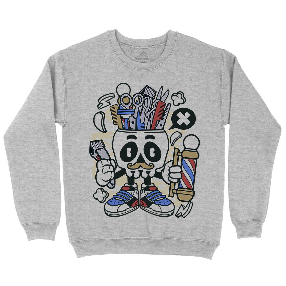 Skull Kids Crew Neck Sweatshirt Barber C018