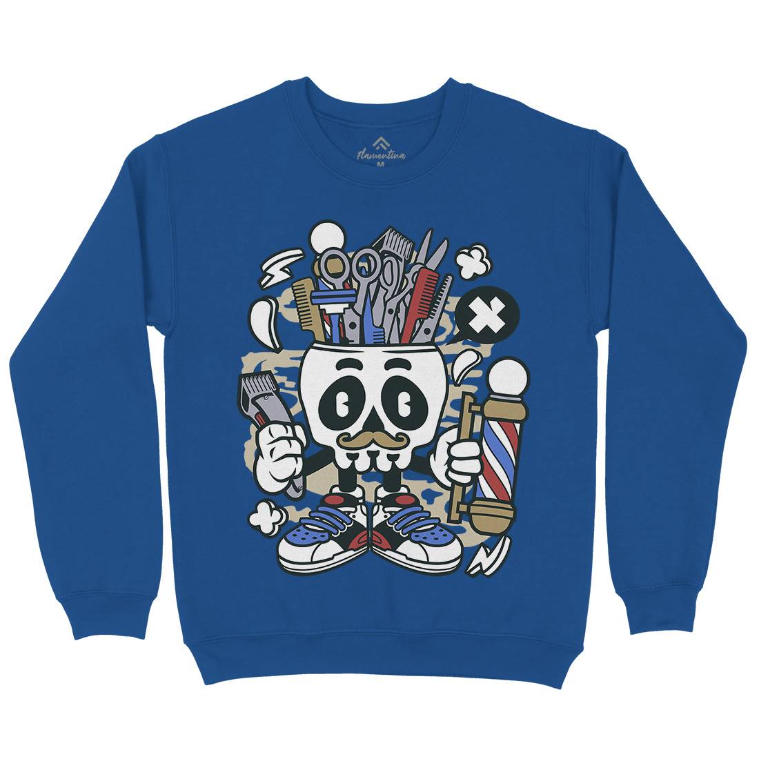 Skull Kids Crew Neck Sweatshirt Barber C018