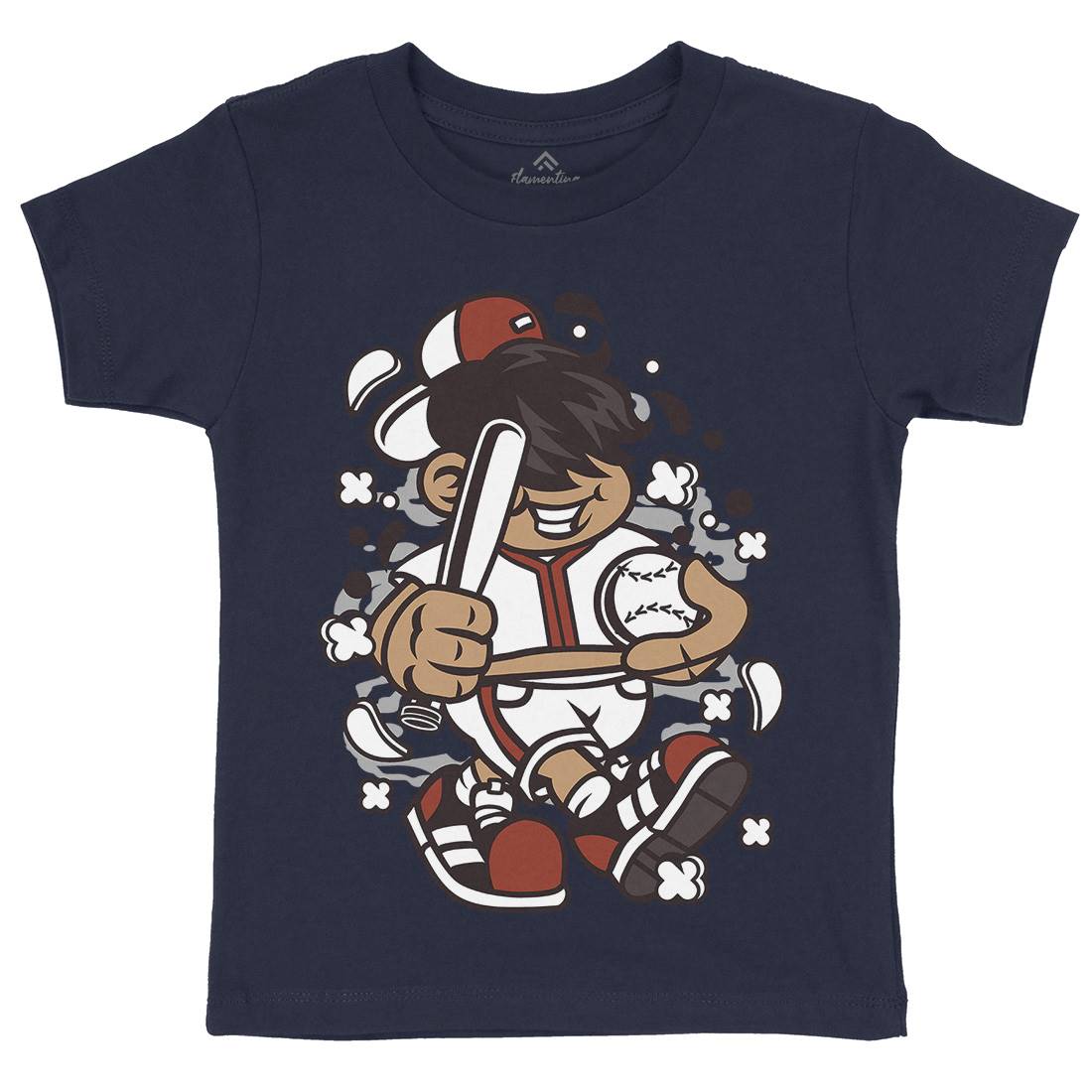 Baseball Kid Kids Organic Crew Neck T-Shirt Sport C019