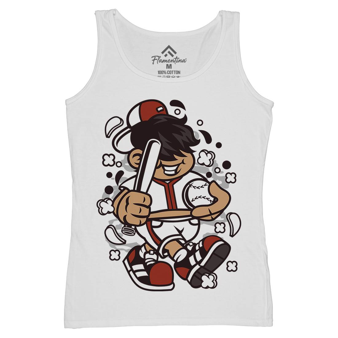 Baseball Kid Womens Organic Tank Top Vest Sport C019