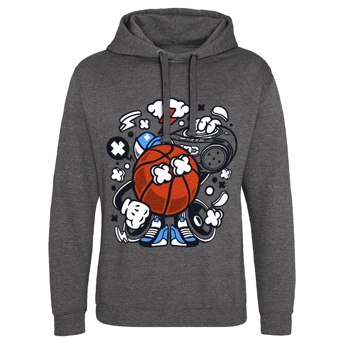 Basketball Boombox Beat Mens Hoodie Without Pocket Sport C020