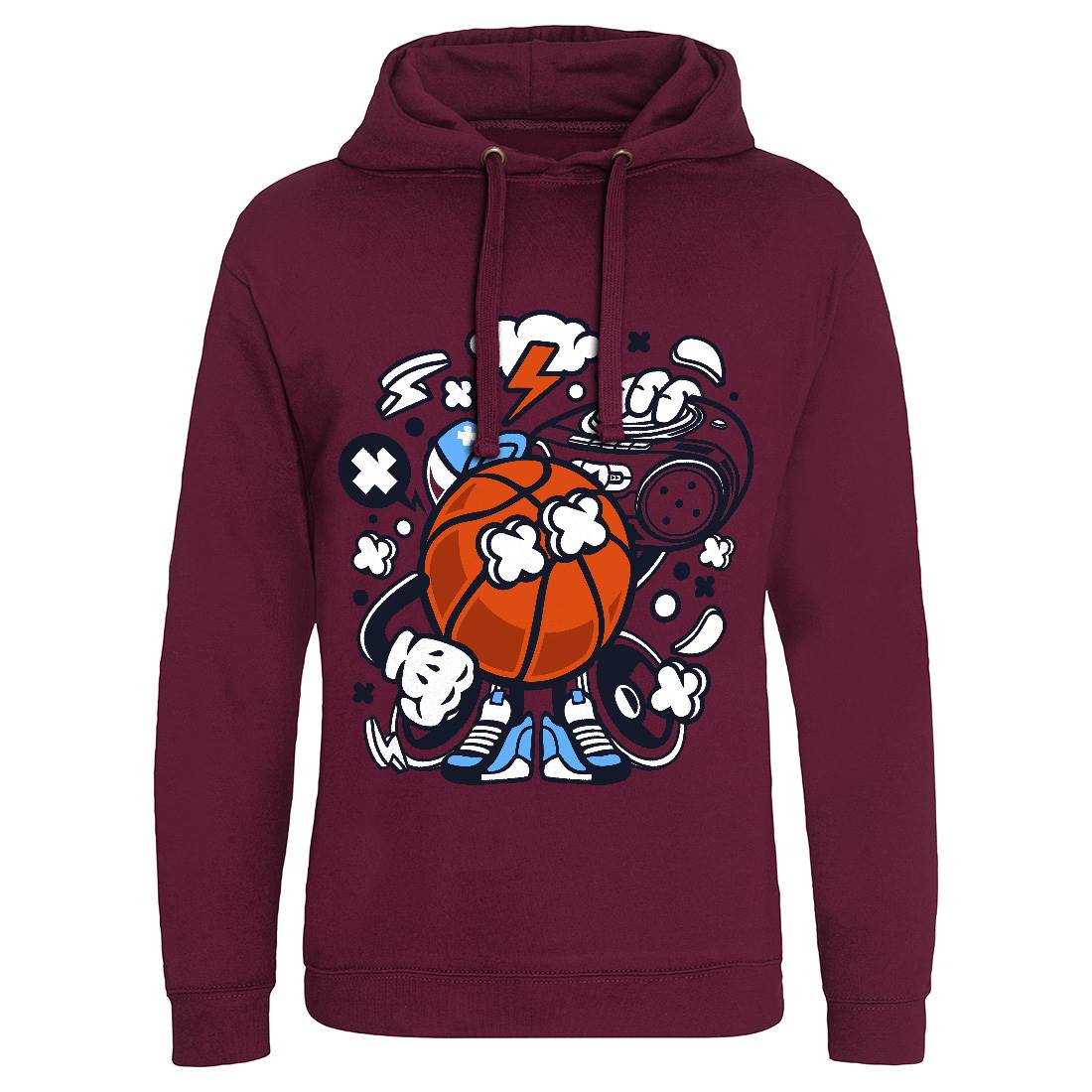 Basketball Boombox Beat Mens Hoodie Without Pocket Sport C020