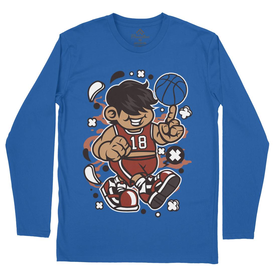 Basketball Kid Mens Long Sleeve T-Shirt Sport C021