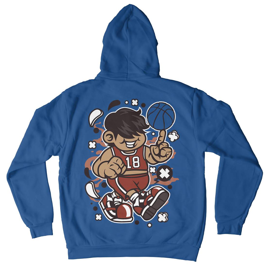 Basketball Kid Mens Hoodie With Pocket Sport C021