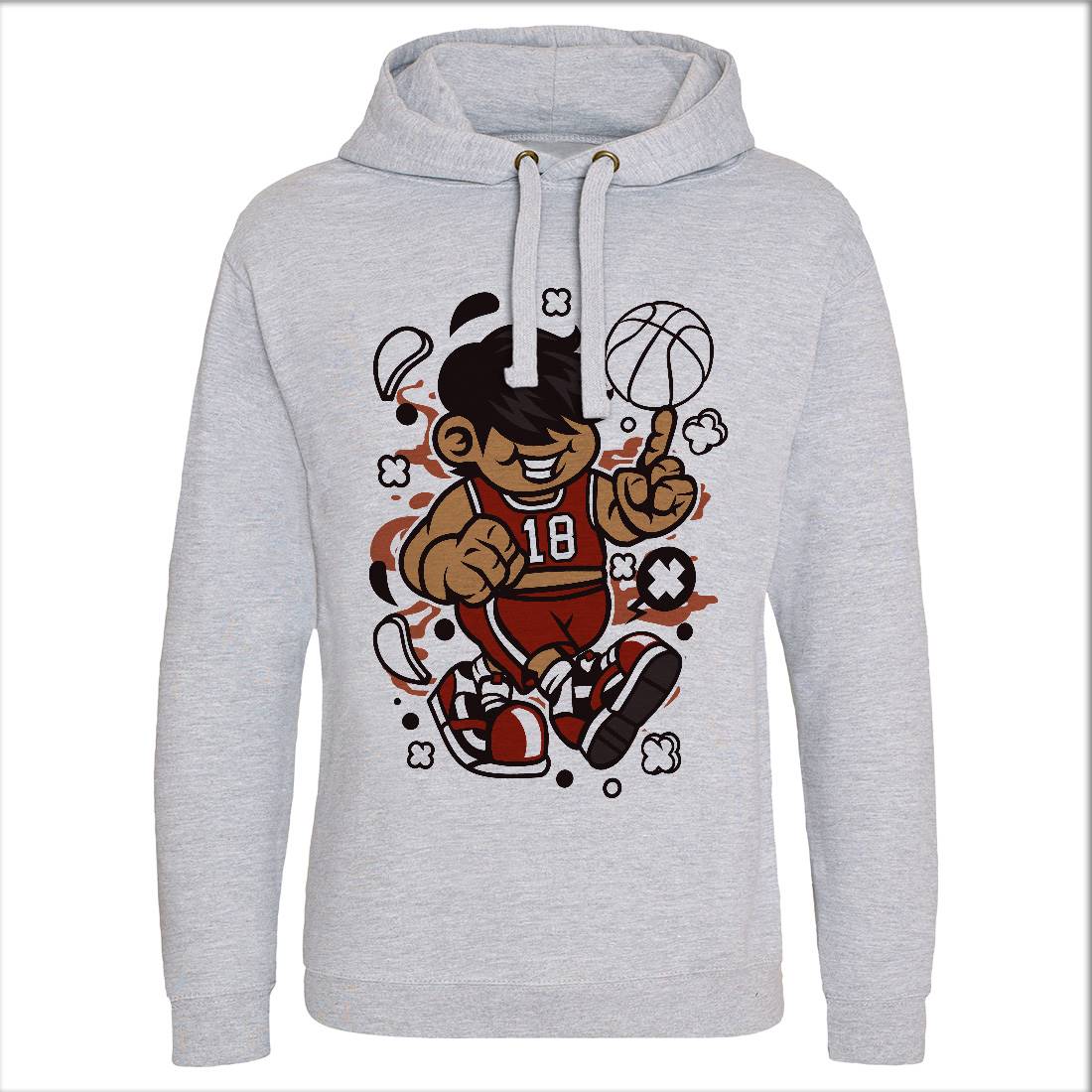 Basketball Kid Mens Hoodie Without Pocket Sport C021