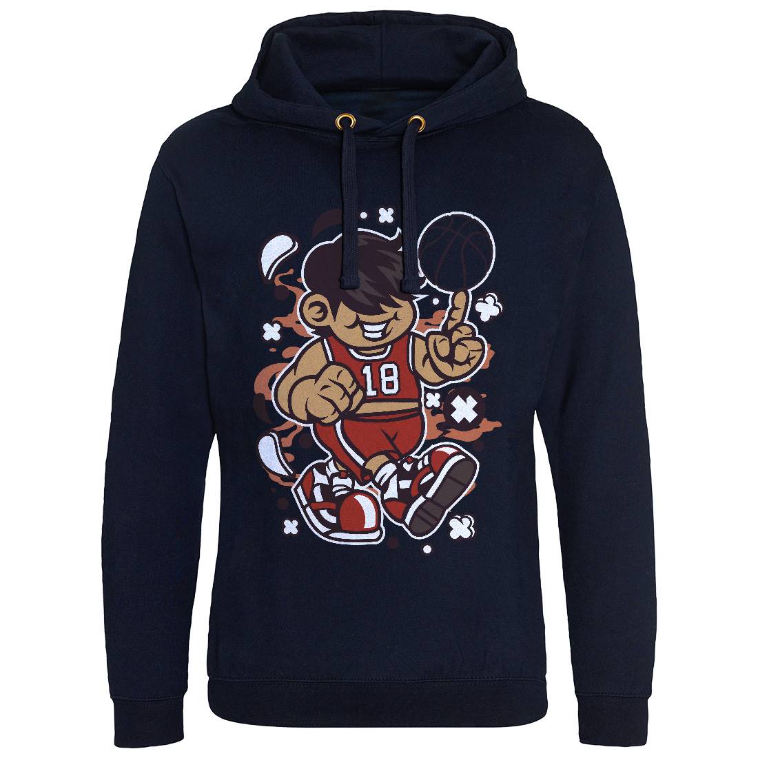 Basketball Kid Mens Hoodie Without Pocket Sport C021