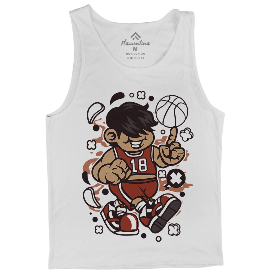 Basketball Kid Mens Tank Top Vest Sport C021
