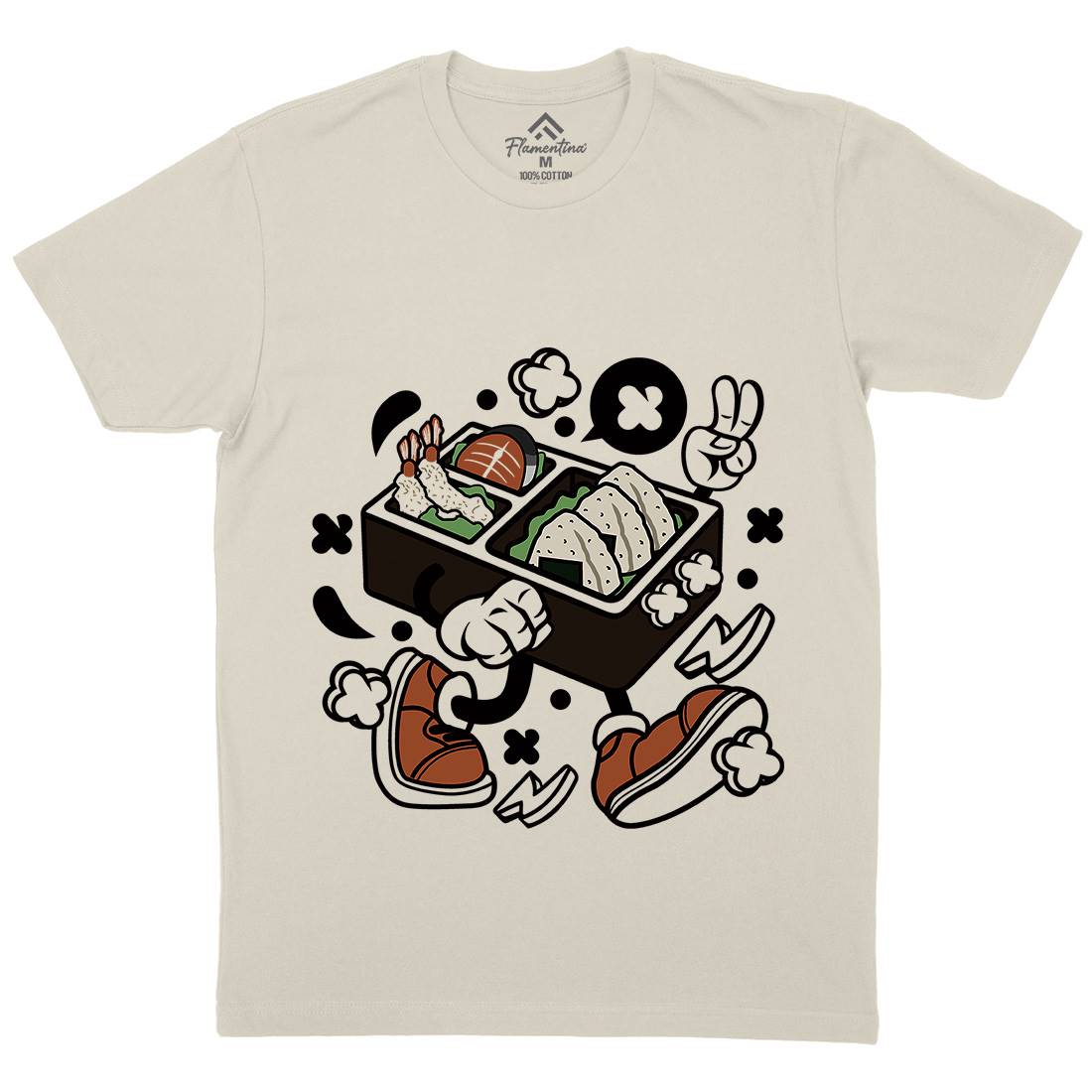Bento Mens Organic Crew Neck T-Shirt Food C024