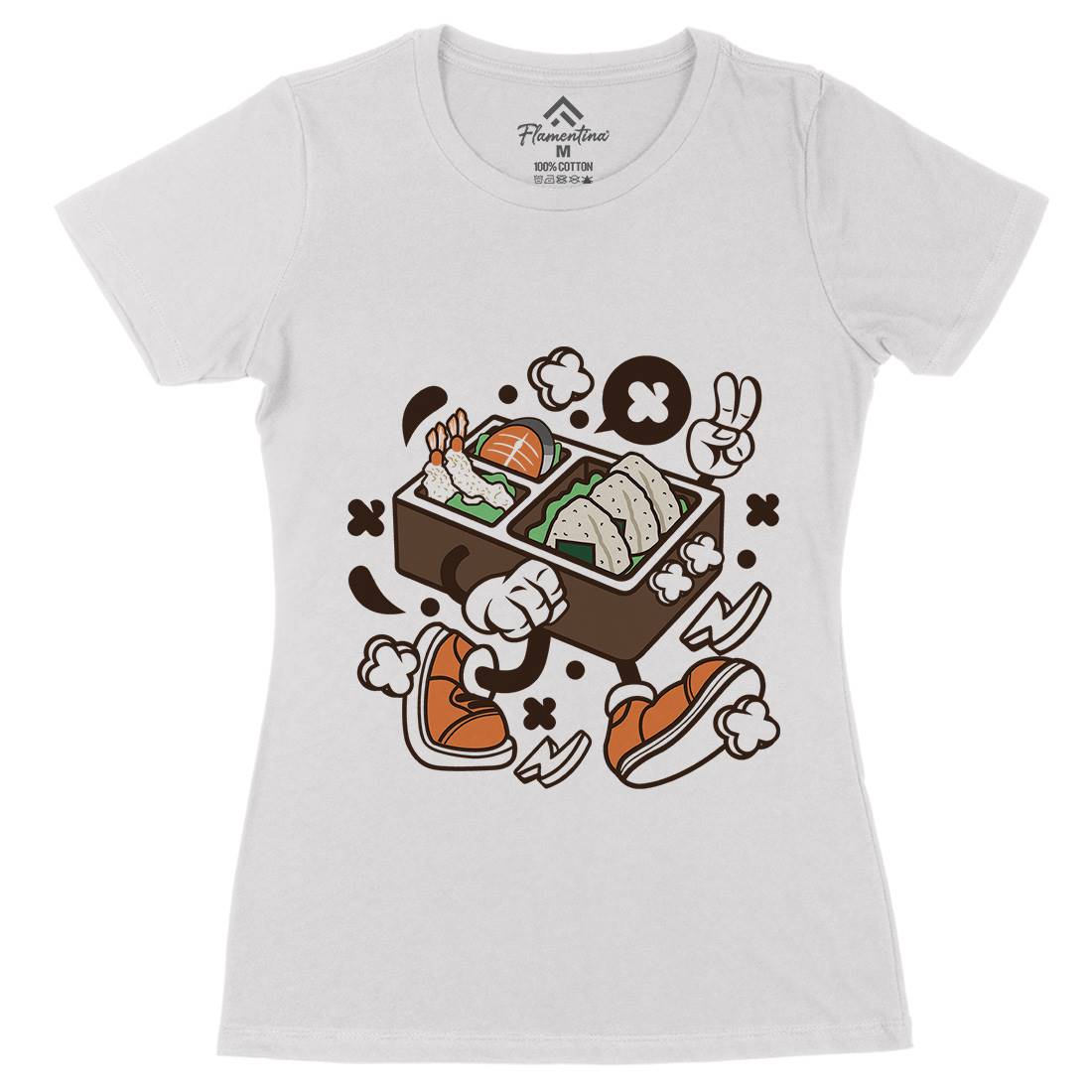 Bento Womens Organic Crew Neck T-Shirt Food C024