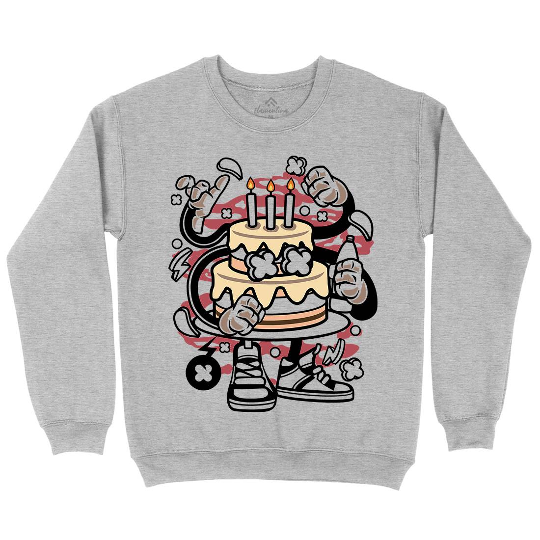 Birthday Cake Kids Crew Neck Sweatshirt Food C026