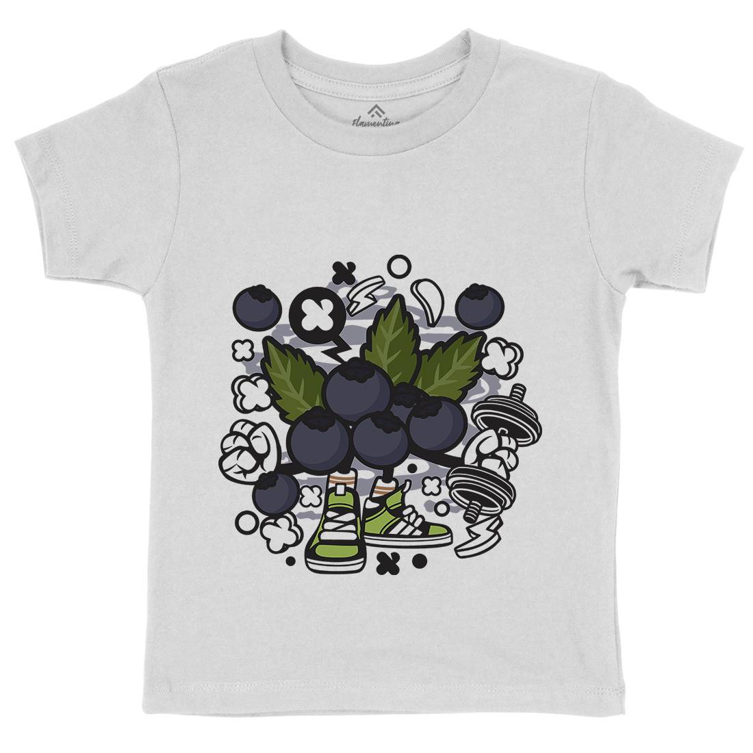 Blueberry Kids Organic Crew Neck T-Shirt Food C027