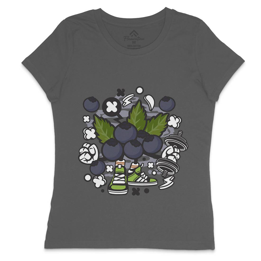 Blueberry Womens Crew Neck T-Shirt Food C027