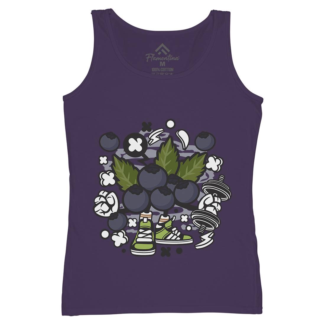 Blueberry Womens Organic Tank Top Vest Food C027