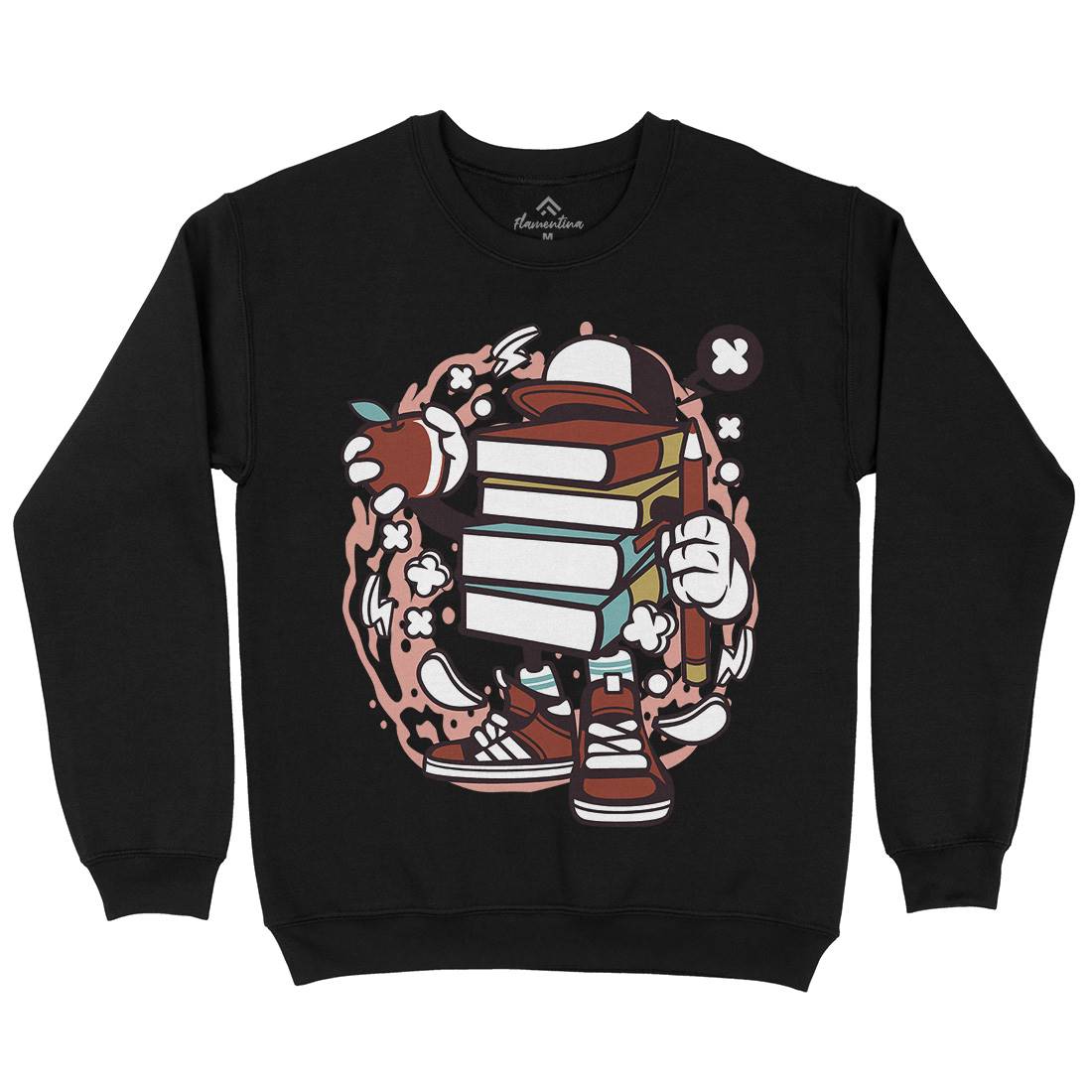 Books Kids Crew Neck Sweatshirt Retro C028