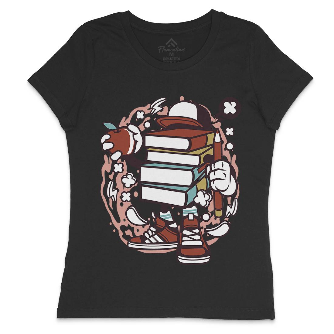 Books Womens Crew Neck T-Shirt Retro C028