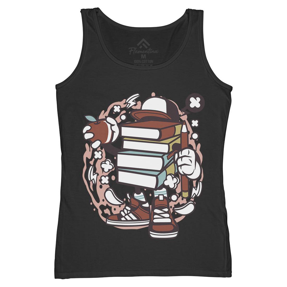 Books Womens Organic Tank Top Vest Retro C028