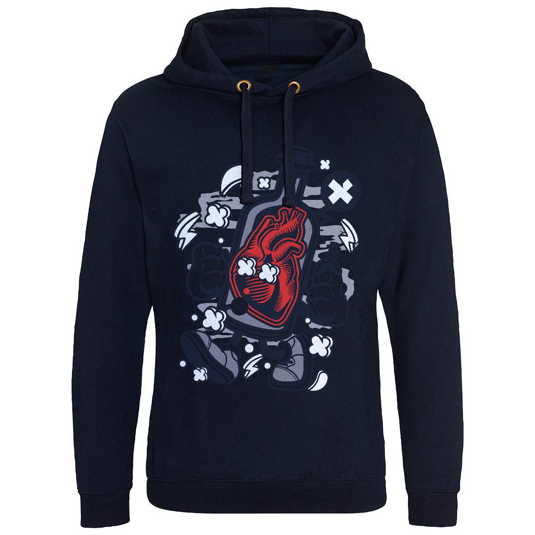 Bottle Of Heart Mens Hoodie Without Pocket Retro C030