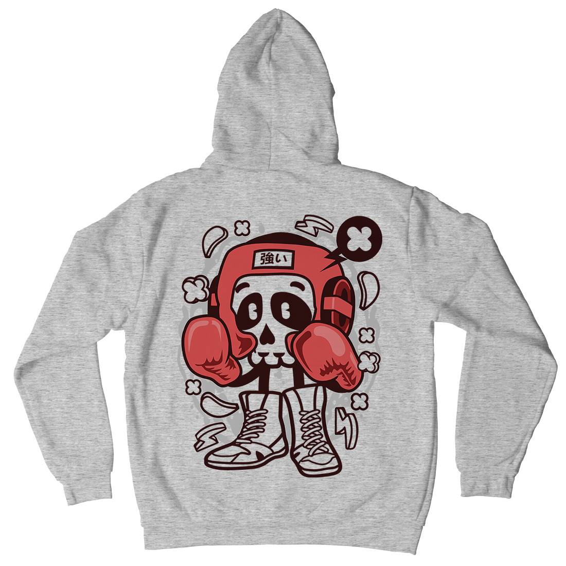 Boxing Skull Mens Hoodie With Pocket Sport C033