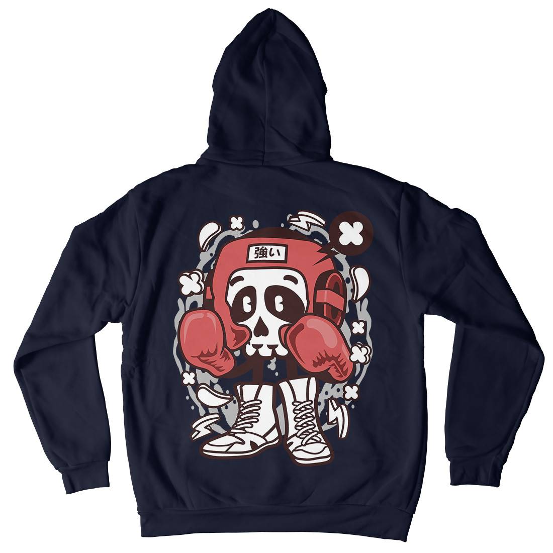 Boxing Skull Mens Hoodie With Pocket Sport C033