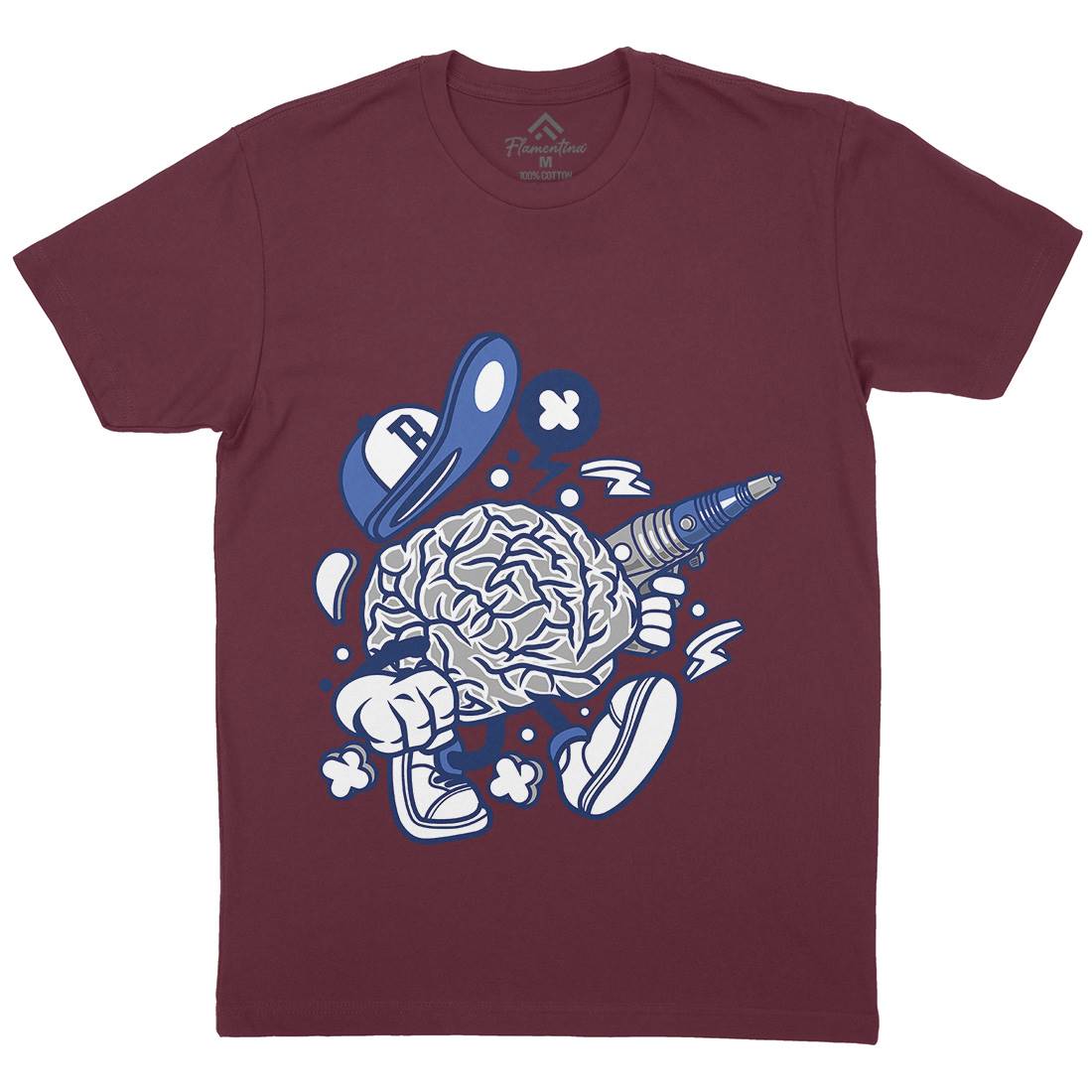 Brain Mens Crew Neck T-Shirt Science C034