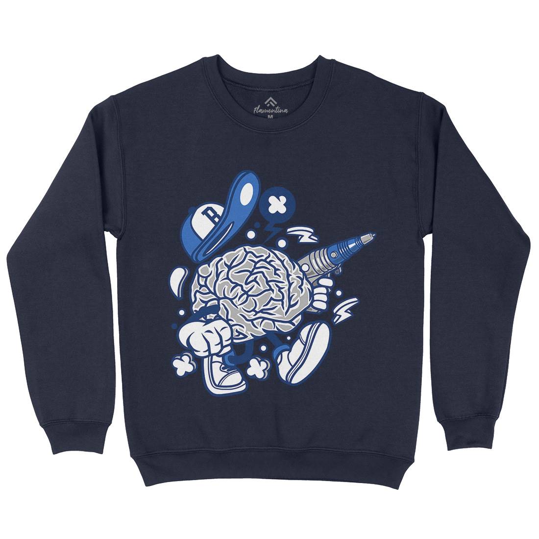 Brain Mens Crew Neck Sweatshirt Science C034