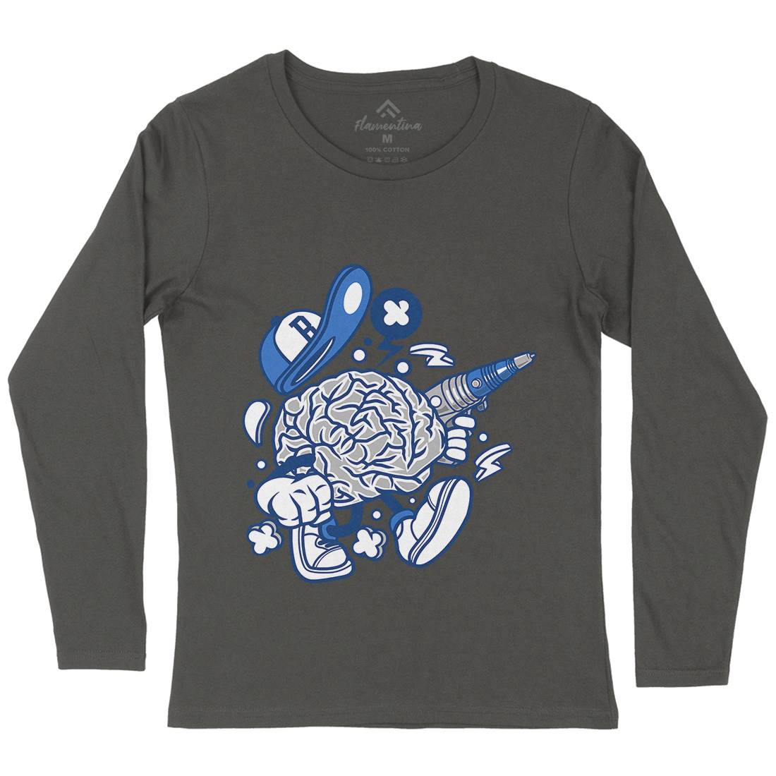 Brain Womens Long Sleeve T-Shirt Science C034