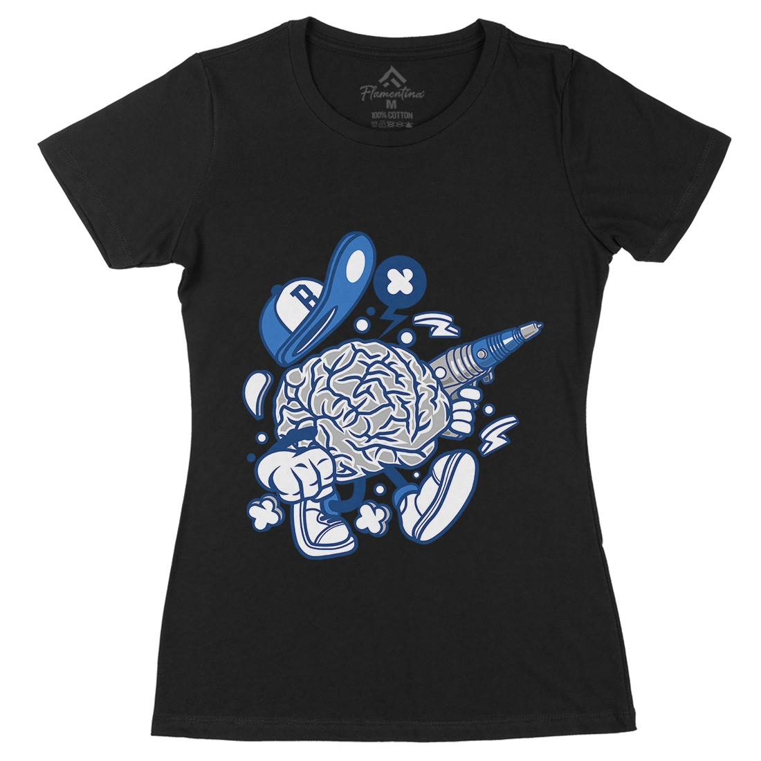 Brain Womens Organic Crew Neck T-Shirt Science C034