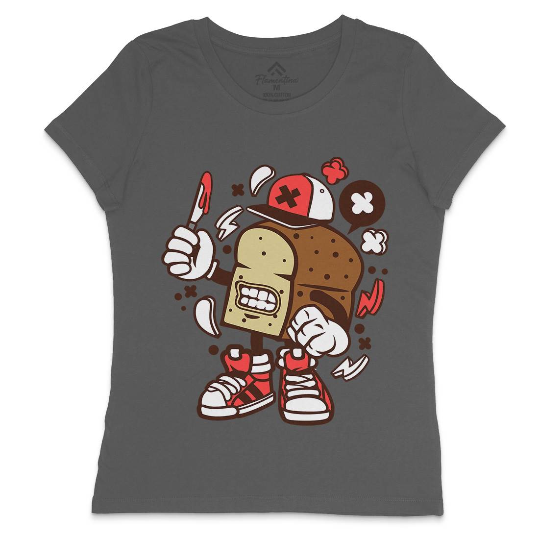 Bread Womens Crew Neck T-Shirt Food C035