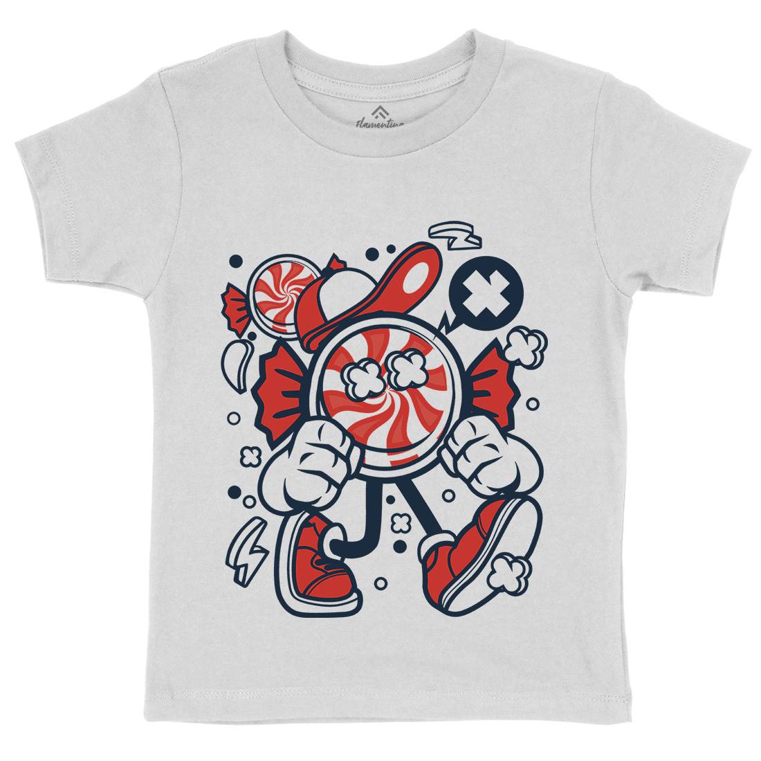 Candy Kid Kids Organic Crew Neck T-Shirt Retro C041