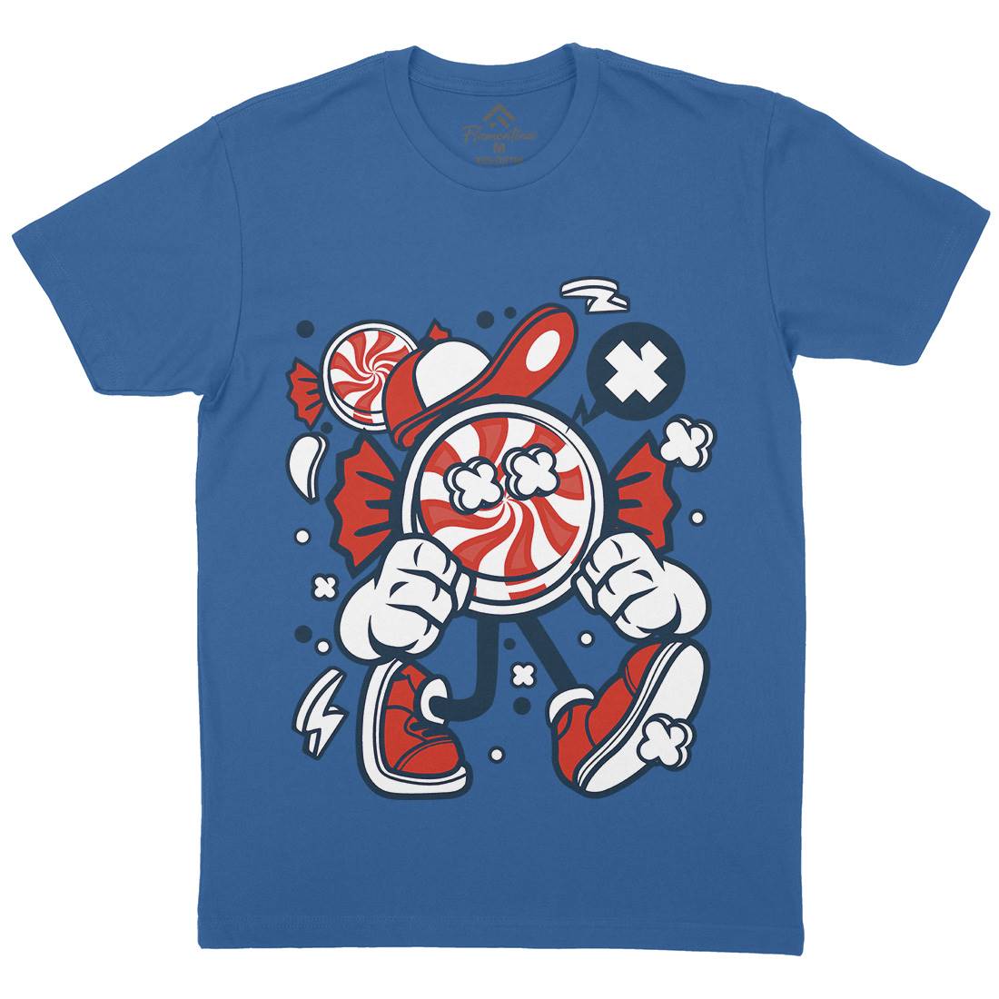 Candy Kid Mens Organic Crew Neck T-Shirt Retro C041